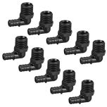 10-Pk 1/2" PEX Crimp x 1/2" Male NPT Elbow Adapters PPSU ASTM F2159 PEX-B x Male-Threaded 90-Degree Fittings NSF