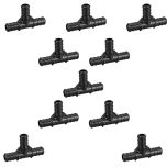 10-Pack 1/2 in. PEX-B Barb Tee Crimp/Clamp Plastic Fitting for Hot/Cold Water PEX Pipe System NSF PPSU ASTM F2159