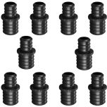 10-Pack 1 in. x 3/4 in. PEX Crimp Reducing Couplings Plastic PPSU PEX-B Fittings ASTM F2159 NSF