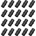 20-Pack 1 in. PEX Crimp Couplings Plastic Barb PEX-B Fittings for Hot/Cold Water Pipe Line ASTM F2159