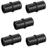 5-Pack 1 in. PEX Crimp Couplings Plastic Barb PEX-B Fittings for Hot/Cold Water Pipe Line ASTM F2159