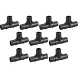 10-Pack 1 in. PEX Crimp Tee Fitting Plastic PPSU ASTM F2159 NSF