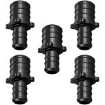 5-Pack 3/4" x 1/2" PEX Crimp Reducer Couplings Plastic PPSU Poly ASTM F2159 Fittings NSF-Certified