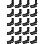 20-Pack 3/4" x 1/2" Plastic PEX-B Barb 90-Degree Reducing Elbow Crimp Fittings