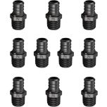 10-Pack 3/4" x 1/2" PEX x MPT Male Adapters PPSU ASTM F2159 Crimp Fittings NSF