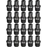 20-Pack 3/4" x 1/2" PEX x MPT Male Adapters PPSU ASTM F2159 Crimp Fittings NSF