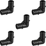 5-Pack 3/4 in. Plastic PEX-B Barb 90-Degree Elbows Crimp Fittings