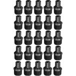 25-Pk 3/4" PEX Crimp x 3/4" Male NPT Adapters Plastic PPSU Poly Alloy PEX-B Fittings ASTM F2159, cUPC, NSF/ANSI 61