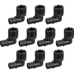 10-Pack 3/4" PEX x MPT Elbow, ASTM F2159 Crimp Fitting NSF