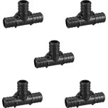 5-Pack 3/4" PEX Crimp Tee PPSU Plastic ASTM F2159 PEX-B Fittings NSF