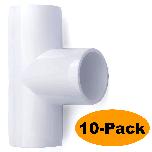 10-Pack 3/4 in. PVC Tee ASTM SCH40 Furniture-Grade Fittings