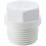 1/2 in. Schedule 40 PVC Male Threaded Plug/MPT End Cap Pipe Fitting NSF SCH40 ASTM D2466 0.5"