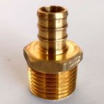 1/2 in. PEX-B Barb x 1/2 in. Male Pipe Thread MPT Adapter (Lead Free Brass DZR NSF-Listed F1807)