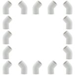 16-Pack 3/4 in. Schedule 40 PVC 45-Degree Elbow Fitting NSF Pipe Fitting SCH40 ASTM D2466