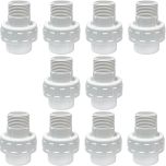 10-Pk 3/4 in. Sch-40 PVC Male Unions w/ O-Ring Slip/Socket Pipe Fittings ASTM D2466 F1970 FS USA