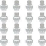 16-Pk 3/4 in. Sch-40 PVC Male Unions w/ O-Ring Slip/Socket Pipe Fittings ASTM D2466 F1970 FS USA