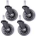 4-Pack ASTM SCH40 PVC Caster and Wheel (Long Stem) 7/16" Diameter