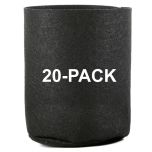 20-Pack 247Garden 1/4 Gallon Basic Aeration Fabric Pots/Plant Grow Bags (Black Color, 200GSM, 5H x 4D)