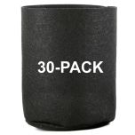 30-Pack 247Garden 1/4 Gallon Basic Aeration Fabric Pots/Plant Grow Bags (Black Color, 200GSM, 5H x 4D)