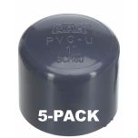 5-Pack 1 in. Schedule 80 PVC End Caps Slip/Socket Pipe Fittings NSF ASTM D2467