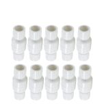 10-Pack 3/4 in. Schedule 40 PVC In-Line Spring Check Valve SxS Socket-Fitting for Sch40/80 Pipe Fittings