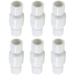 6-Pack 3/4 in. Schedule 40 PVC Spring Check Valves, Socket 