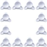 12-Pack 1-1/4 in. PVC Table Screw Caps Leg Fittings - ASTM SCH40 Furniture-Grade