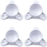 4-Pack 3/4 in. PVC Table Screw Caps Leg Fittings - ASTM SCH40 Furniture-Grade