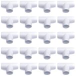 20-Pack 3/4 in. Schedule 40 PVC Tees 3-Way Pipe T-Fittings SCH40 ASTM D2466