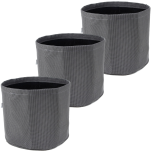 247Garden 3-Gallon Texteline Aeration Fabric Pots 3-Pack Steel Gray Collection 10D x 9H