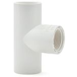 3/4 in. Schedule 40 PVC Female Threaded Tee 3-Way NSF Pipe (Socket x Threaded x Socket) Fitting SCH40 ASTM D2466