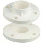 1-1/4 in. White SCH40 PVC TS Flange ASTM D2466 Socket-Type Pipe Fitting (Set of 2)