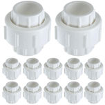 12-Pack 3/4 in. Schedule 40 PVC Unions w/ O-Ring Slip/Socket Pipe Fitting ASTM D2466/F1970