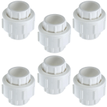 6-Pack 1 in. PVC Pipe Union w/ O-Ring for SCH40/SCH80 PVC Pipe Socket-Fitting (SxS) ASTM D2466/F1970