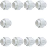 10-Pack 3/4 in. Schedule 40 PVC Unions w/ O-Ring Threaded-Type Pipe Fittings ASTM D2466/F1970