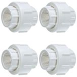 4-Pack 3/4 in. Schedule 40 PVC Unions w/ O-Ring Threaded-Type Pipe Fittings ASTM D2466/F1970