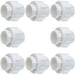 8-Pack 3/4 in. Schedule 40 PVC Unions w/ O-Ring Threaded-Type Pipe Fittings ASTM D2466/F1970