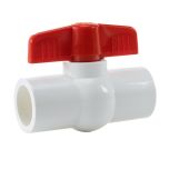 3/4 in. Schedule 40 PVC Compact Ball Valve Socket-Fitting SxS ASTM ANSI NSF-Certified