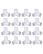 16-Pack 1/2 in. 3-Way PVC Elbow/90-Degree Corner Fittings ASTM SCH40 Furniture-Grade Connectors