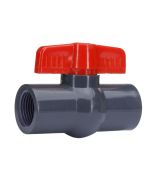 1/2 in. Heavy-Duty PVC Compact Ball Valve Threaded-type for SCH40/SCH80 Pipe Fitting