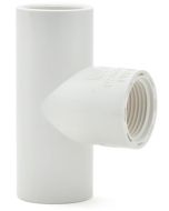 1/2 in. Schedule 40 PVC Female-Threaded Tee 3-Way Pipe T-Fitting (Socket x FPT x Socket) SCH40 ASTM D2466
