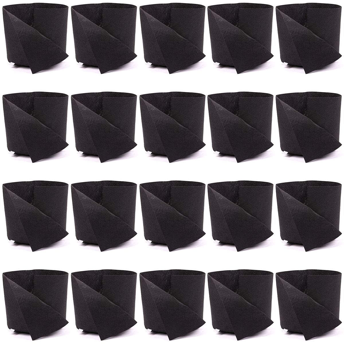 247Garden 5pcs 1-Gallon Transplanter Fabric Pots/Breathable Planting Grow  Bags w/Open-Lock-Strap & Handles (Black)