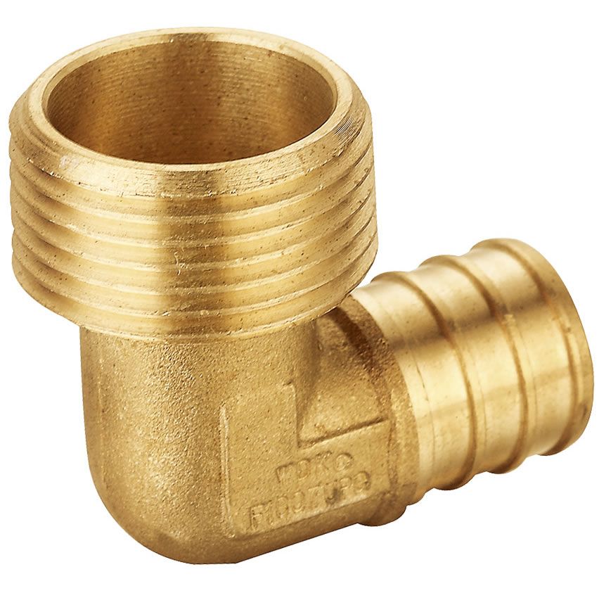 Lead Free Brass Compression Fittings - 45 Degree Elbows - 1/2 Tube O.D. x  3/8 MIP
