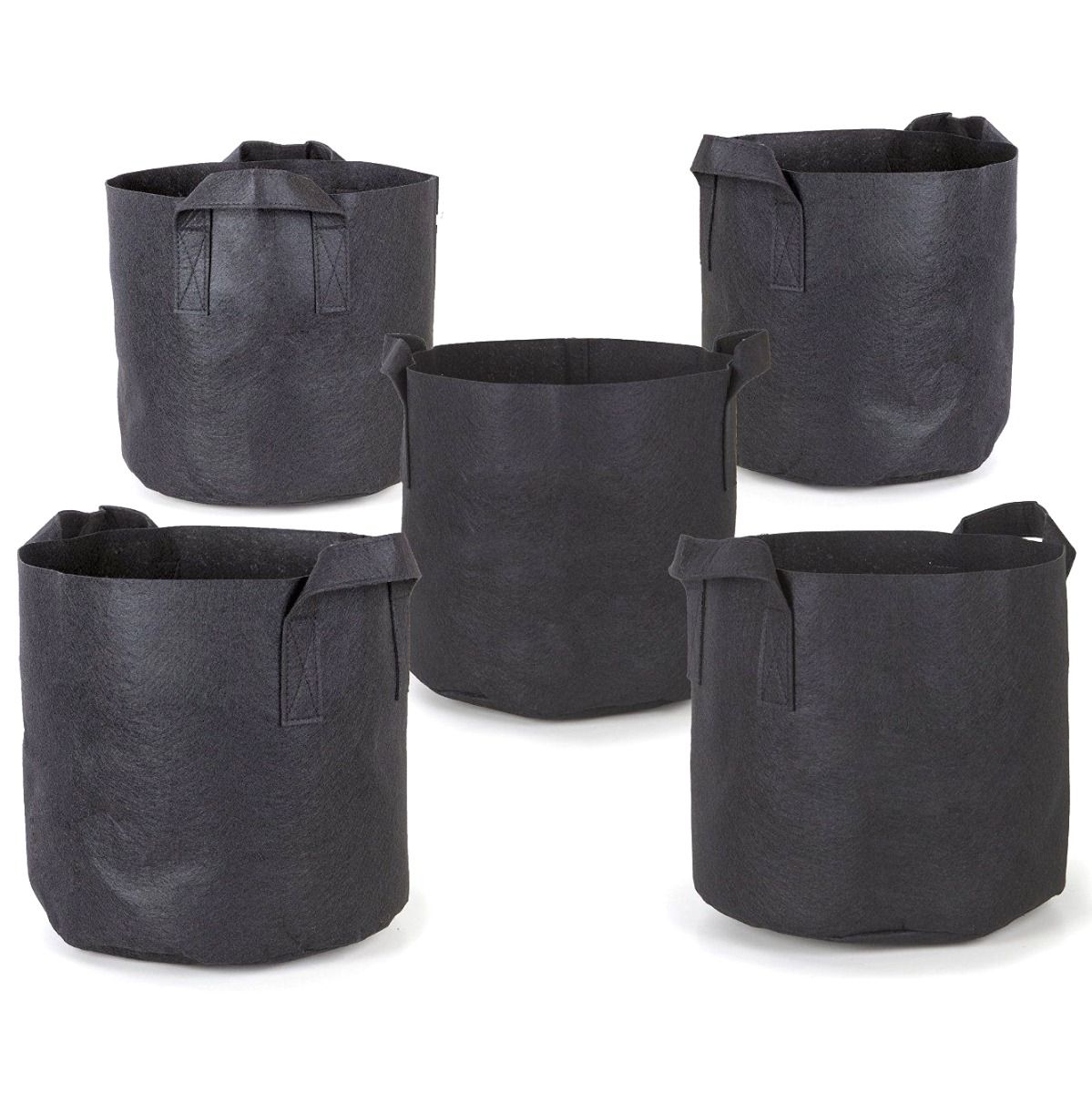 Potato Black Thickened Felt Fabric Pots with Reinforced Handles Lettuce LotFancy 3 Gallon Grow Bags Vegetables Planter Containers for Tomato 7-Pack 