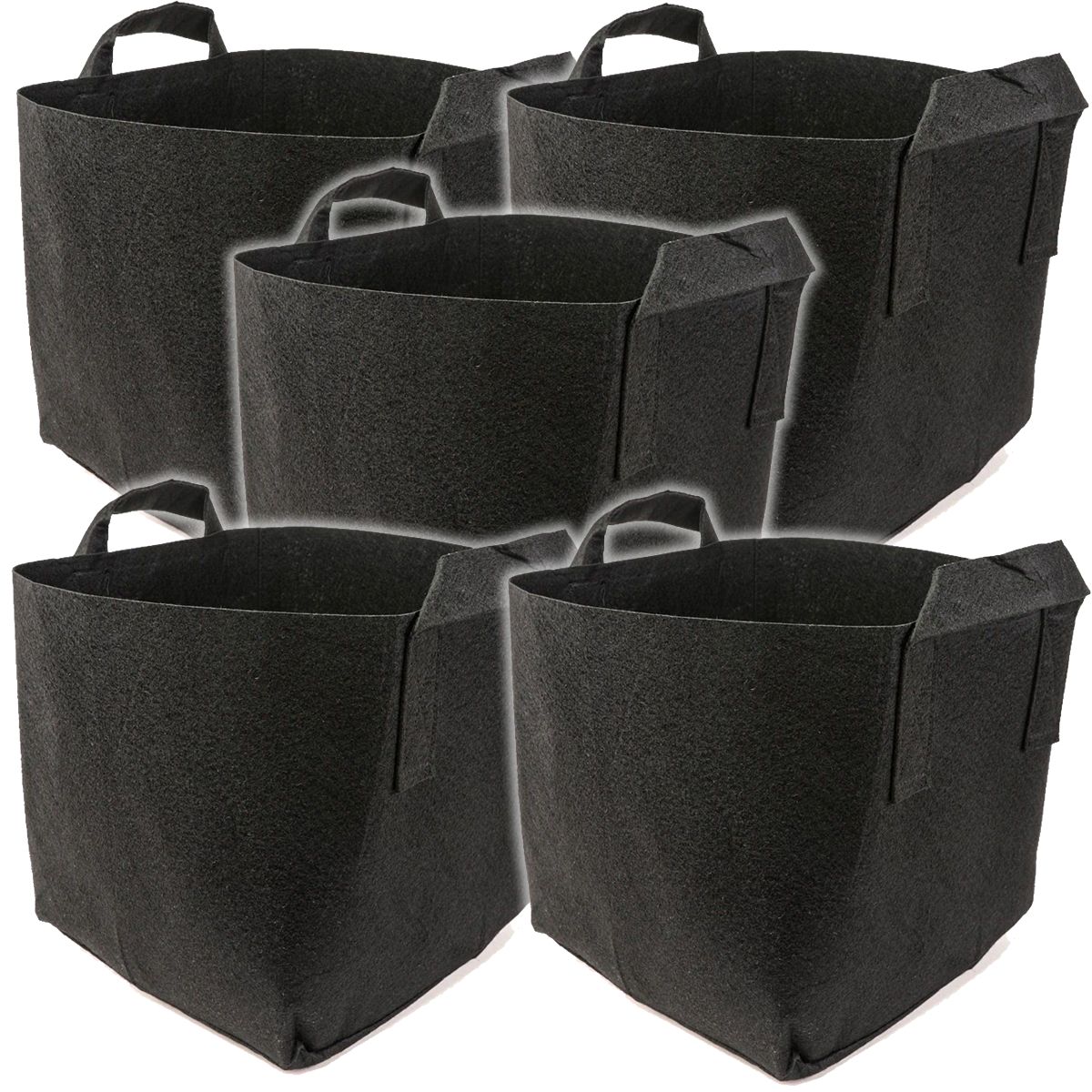 247Garden 10-Gallon Square Fabric Pots/Plant Grow Bags w/Handles