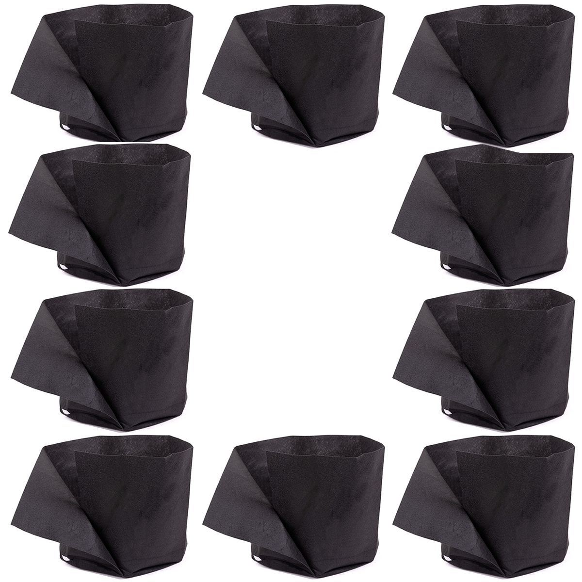 247Garden 5pcs 1-Gallon Transplanter Fabric Pots/Breathable Planting Grow  Bags w/Open-Lock-Strap & Handles (Black)