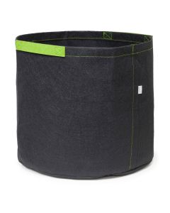 247Garden 25-Gallon Aeration Fabric Pot/Grow Bag w/Short Green Handles (Black 16.5H x 21D)