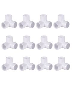 247Garden ASTM SCH40 3-Way PVC Elbow Fitting Connectors for 3/4" Pipes (Commercial+Furniture Grade, UV-Proof) - Compatiable w/247Garden 3/4" PVC Frame Grow Bed/Raised Garden Kit 12-Pack w/Free Shipping USA