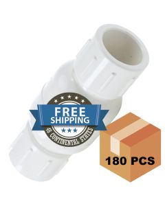 180pcs 1/2 in. Schedule 40 PVC In-Line Spring Check Valve Pipe Fittings Socket-Type