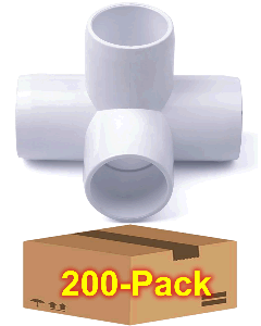 200-Pack 1/2 in. PVC 4-Way Elbow Fitting - ASTM SCH40 Furniture-Grade